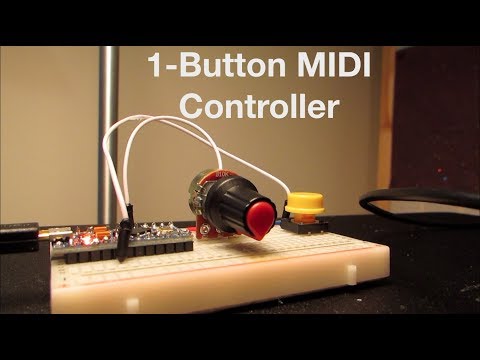 1- Button MIDI Controller Tutorial (Code &amp;amp; Circuit)