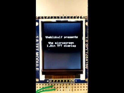 1.8 in TFT Display with Arduino - Display Test Program