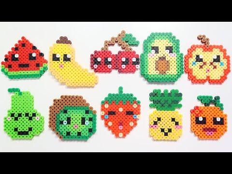 10 Easy Perler Bead DIY Fruits Keychains &amp;amp; Magnets