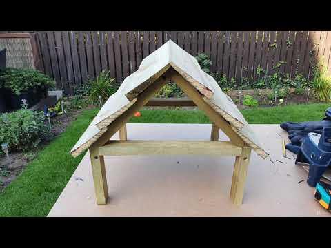 10 Make Your Own Bird table - Step 7: Make the roof