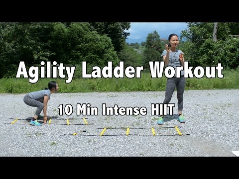 10 Min Intense Agility Ladder HIIT Training