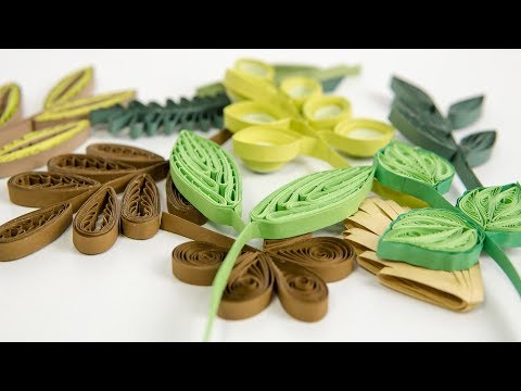 10 Paper Quilling Leaves-Part 2 | Art &amp;amp; Craft Tutorials by HandiWorks