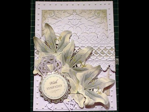 104. Card Tutorial: Embossed White Lily Anna Griffin Sympathy Card