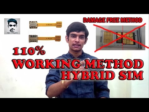 110 % WORKING HYBRID SIM METHOD | Use 2 SIM and Memory Card Simultaneously