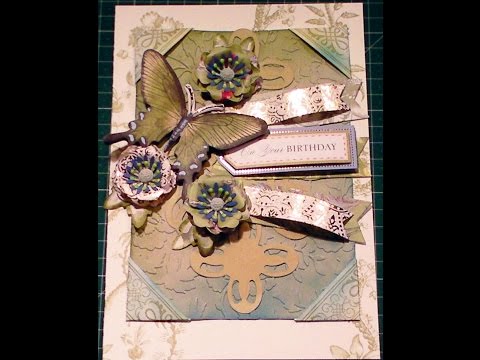 124. Cardmaking Tutorial: Anna Griffin Peacock 3D Butterfly Embossed Card