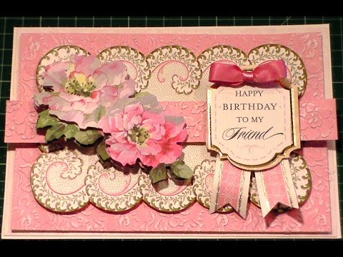 125. Cardmaking Tutorial: Anna Griffin Traditional Pretty Pink Floral Card