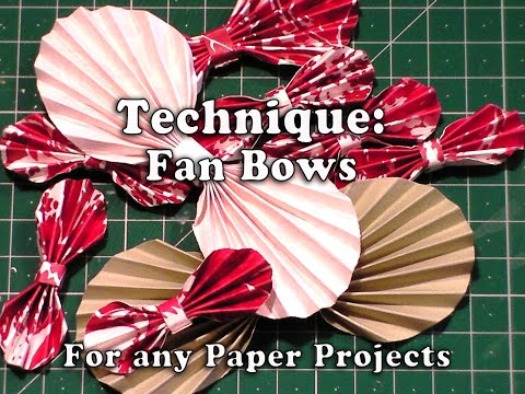 131.Technique: How to make Paper Fan Bows for your Crafts