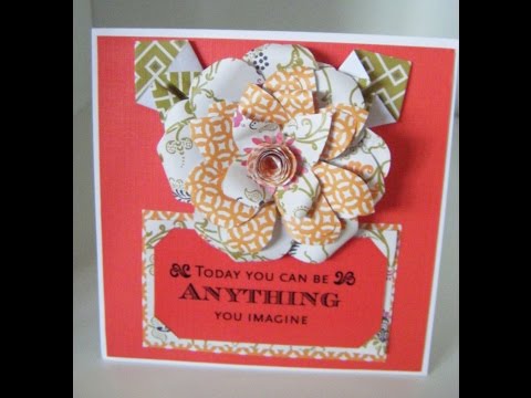 148.Cardmaking Project: DCWV Textiles Modern Flower Card