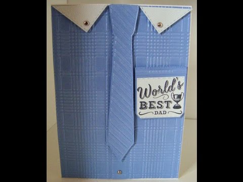 156.Cardmaking Project: Anna Griffin 'For Him' Mens Collar Tie Card