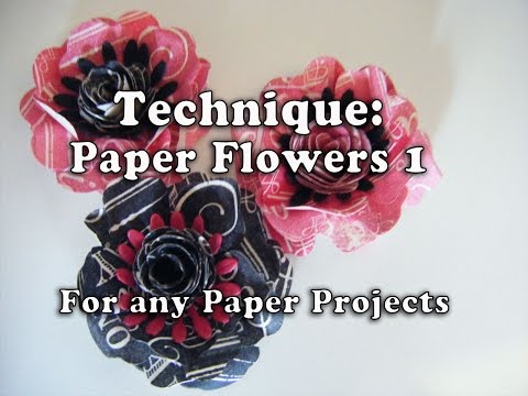 160.Technique: How to make Paper Flowers (Style1 for Project 161)