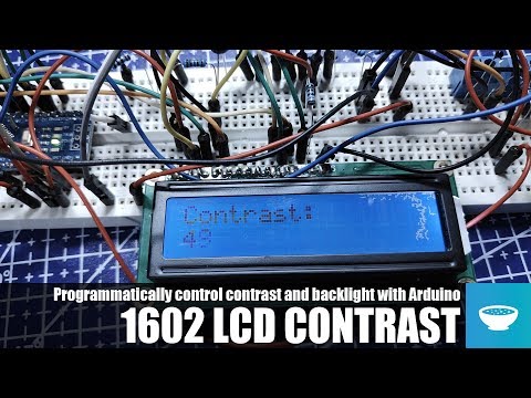 1602 LCD contrast control with Arduino //Arduino Tricks