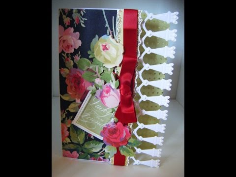 182. Cardmaking Project: Anna Griffin Rose &amp;amp; Trimmings Edge Card