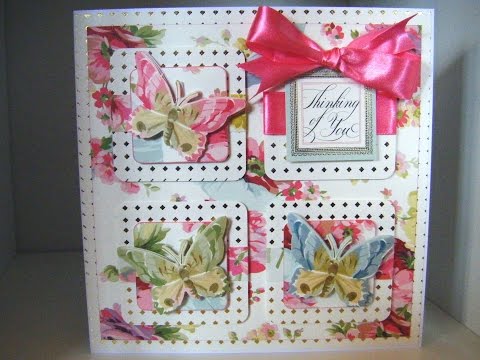 191.Cardmaking Project: Anna Griffin Beautiful Butterfly Rose Card