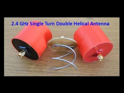 2 4GHz Single Turn Double Helical Antenna