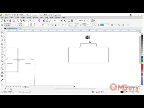 2.3 Creating standing desk course - Drawing big shelf and corks in CorelDraw X8