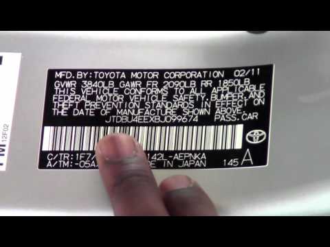 2011 | Toyota | Corolla | Tire And VIN Stickers | How To by Toyota City Minneapolis MN