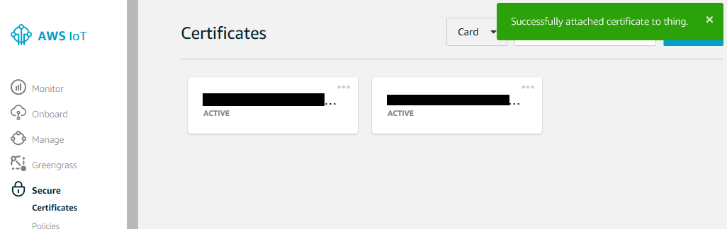 28 AWS Attach thing to certificate(s) success.png