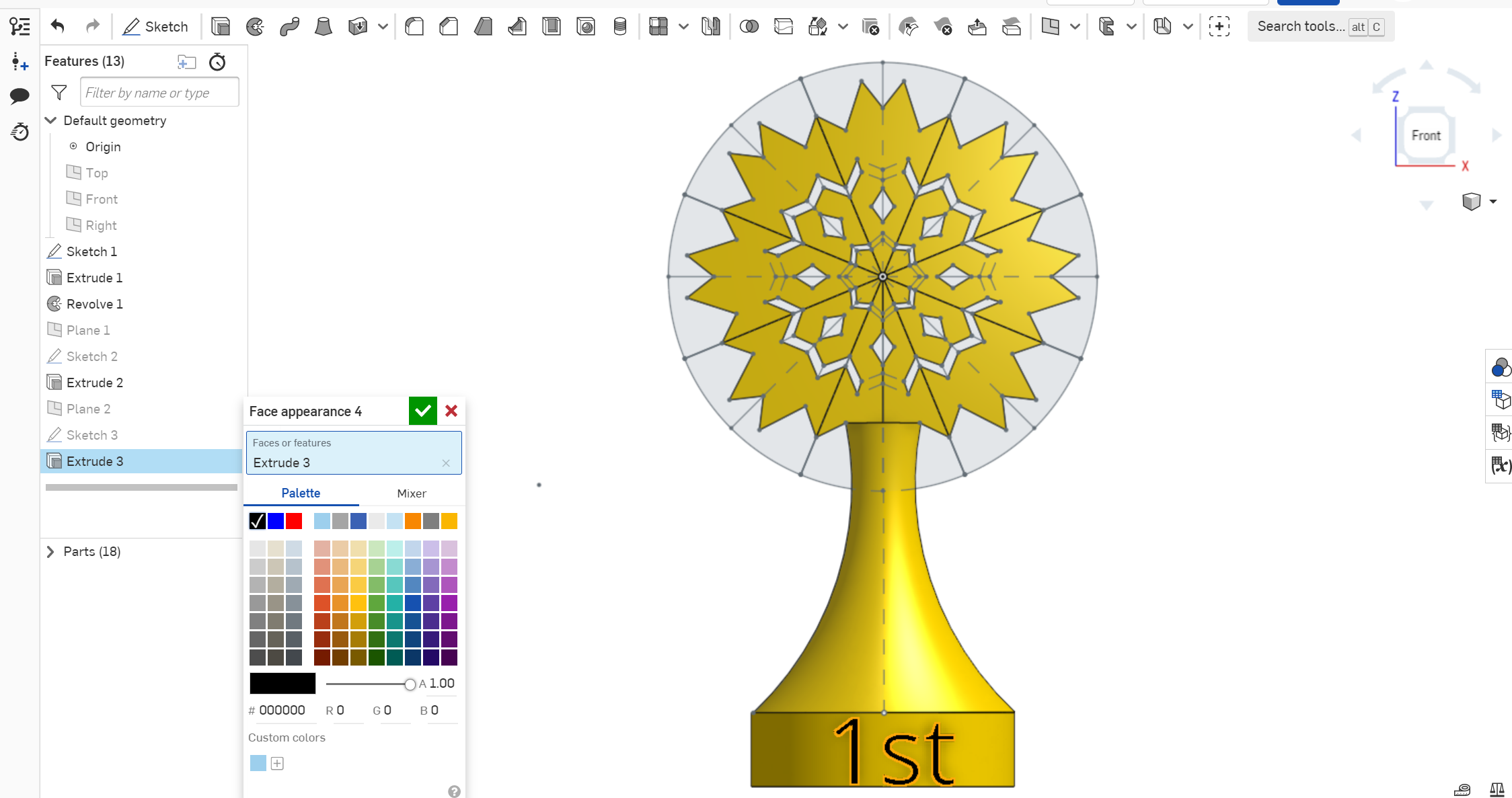 2FloresAngel3dPrintedSnowflakeTrophy - step 2 _ Part Studio 1 - Google Chrome 12_5_2022 6_46_11 PM.png