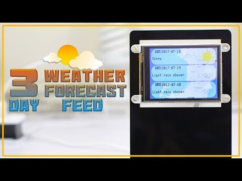 3 Day Weather Forecast Feed featuring 4D Systems' 3.2&amp;quot; Internet of Display Module