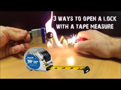 3 WAYS TO OPEN A LOCK WITH A TAPE MEASURE.   ?