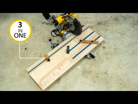 3 in 1 miter saw station (must have WOODWORKING jig) Free Plans