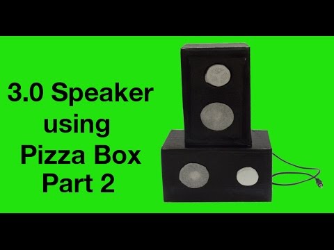 3.0 Speaker using  Cardboard Box (Pizza Box) - Part 2 | Homemade