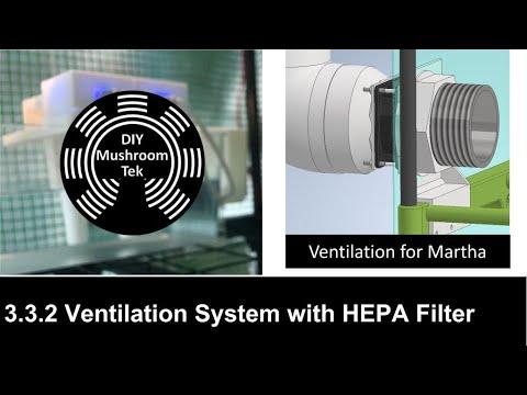 3.3.2 Printed Ventilation System with HEPA Filter for Martha grow Tent