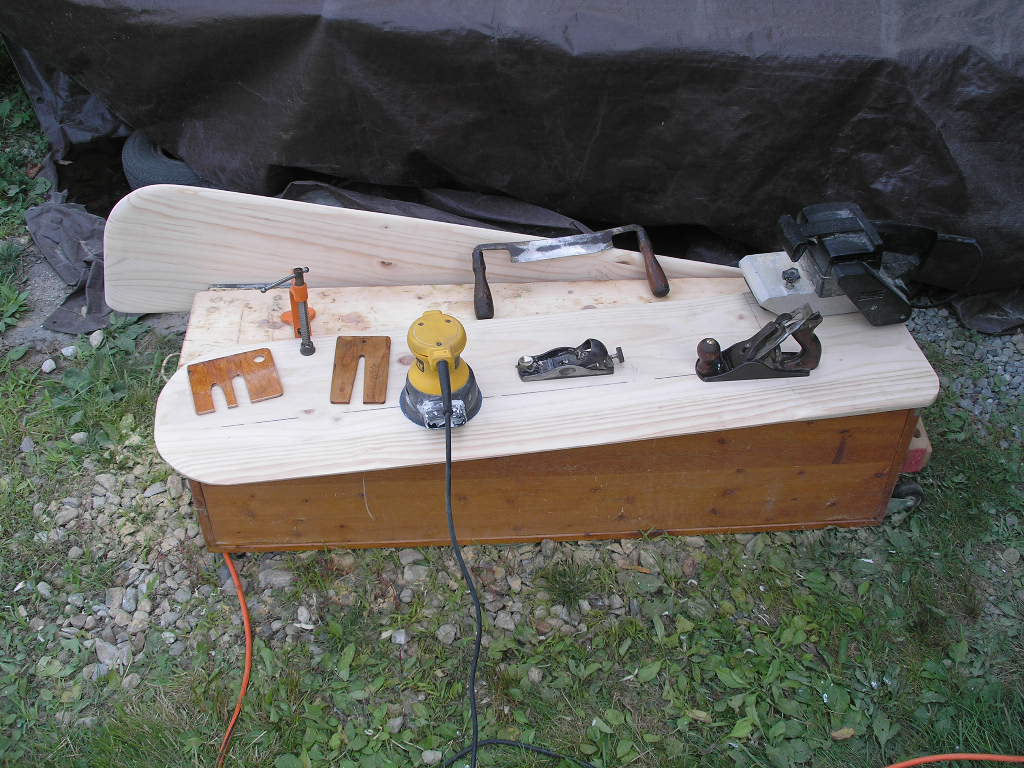 33 Sanding quarter rudder and leeboard, with tools and setup August 2007 , 2.jpg