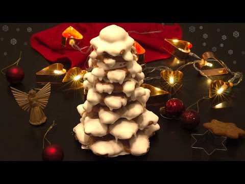 3D Gingerbread Cookie Christmas Tree with Snow | HappyFoods