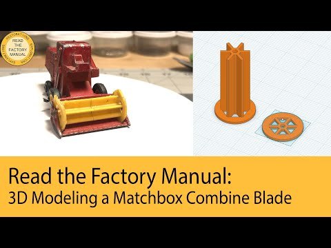 3D Modeling and Printing Matchbox 65 Claas Combine Harvester Blade