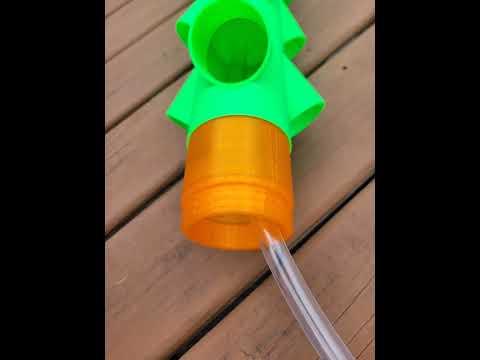 3D Printed Hydroponic Aeroponic Garden Tower - Thread The Hose Through The Tower Sections