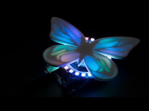 3D Printed NeoPixel Ring Butterfly With Tinkercad