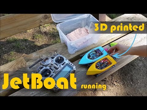 3D Printed RC JET Boat with JET Drive - sunny day run