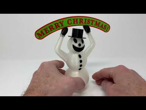 3D Printed Snowman Tea Light