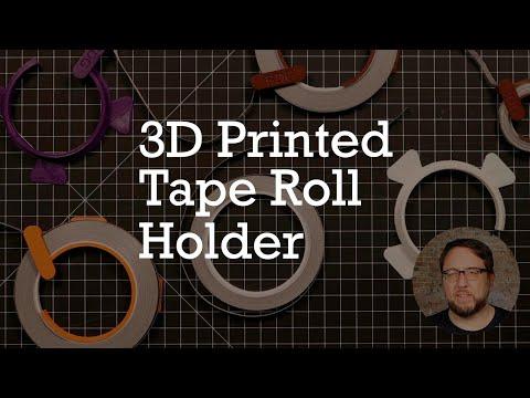 3D Printed Tape Roll Holder for Maker Tape