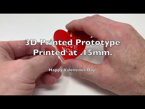 3D Printed Valentine Heart Pendant