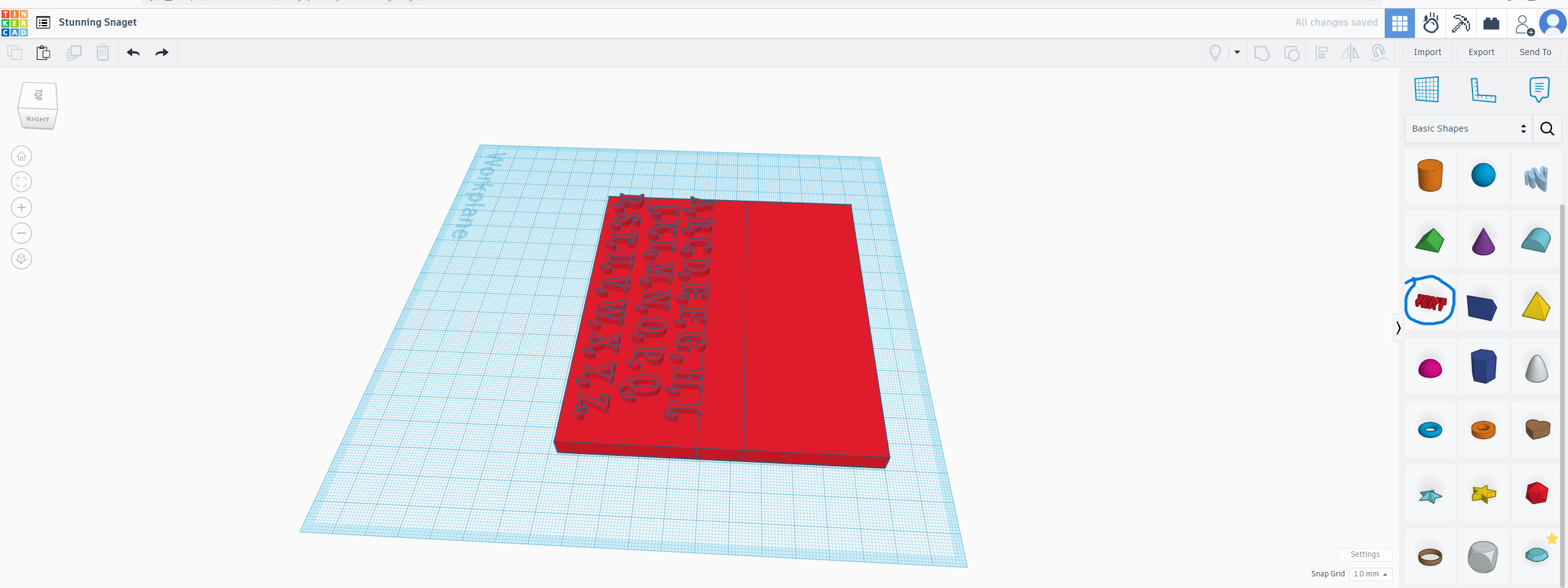 3D design Stunning Snaget - Tinkercad &mdash; Mozilla Firefox 7_7_2024 11_40_53 AM.png