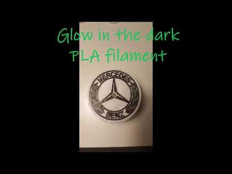 3D printed Glow in the Dark Mercedes-Benz logo