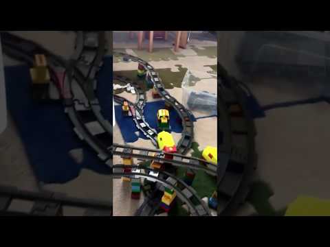 3D printed Lego Duplo train running HD