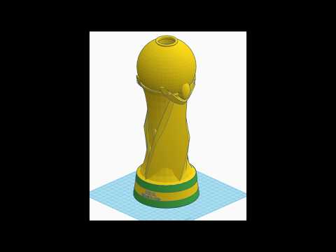 3D printed WorldCup planter designed by Tinkercad