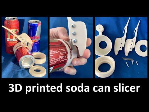 3D printed soda can slicer