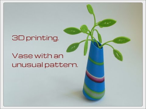 3D printing. Vase with unusual pattern.