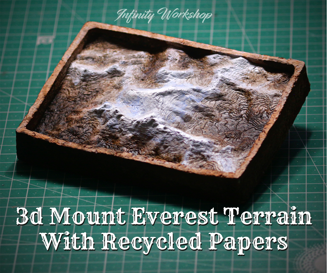 3d Mount Everest Terrain With Recycled Papers.png