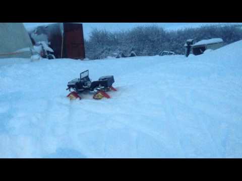 3d printed track conversion kit in snow