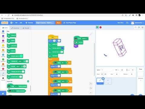 4 Modify the crayon programming so that it disappears when the rubber appears