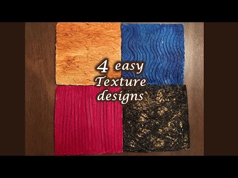 4 easy Art Texture designs &amp;amp; techniques tutorial -1