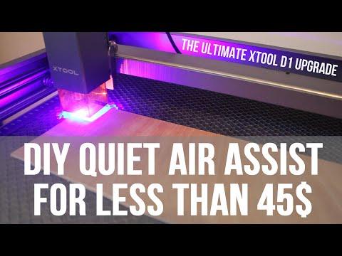45$ Easy &amp;amp; Quiet xTool D1 Air Assist Upgrade (No Mods) - The Ultimate Laser-engraver/cutter Upgrade