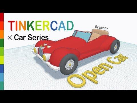 45) Open Car with Tinkercad x Car | 3D modeling How to make and design