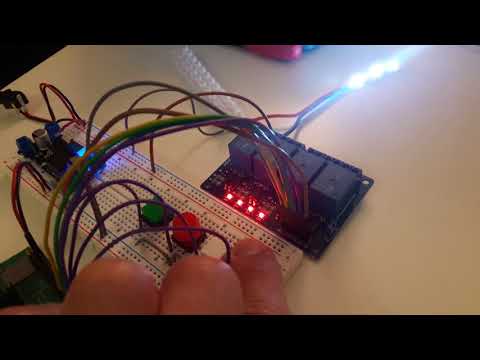 4CH Relay-board controlled with push buttons