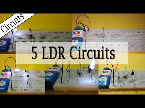 5 LDR Circuits: Latching, Timers, Light &amp;amp; Dark Sensors || Step-by-Step Tutorial